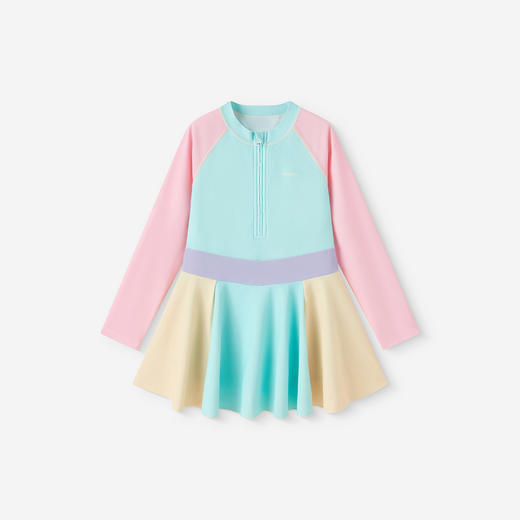 英氏儿童专业训练泳衣防晒防紫外线女童长袖分体游泳温泉泳装 商品图4