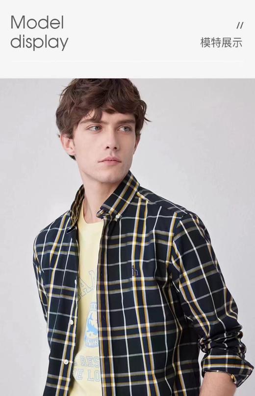 F032343男装春季新款新品时尚撞色格纹纯棉衬衫外套 商品图13