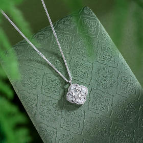 子佩集【四叶凌霜】银S925套链【YL-7490101】项链时尚四叶草2601