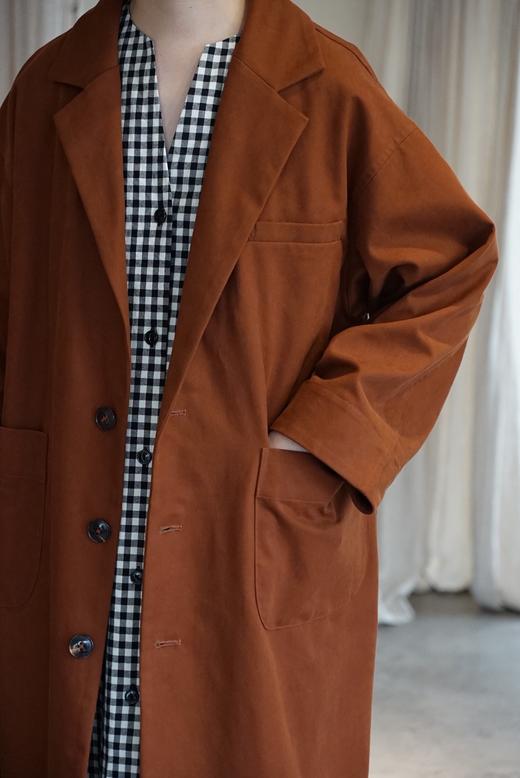 The last flower of the afternoon 栗子色西装大衣外套 商品图2