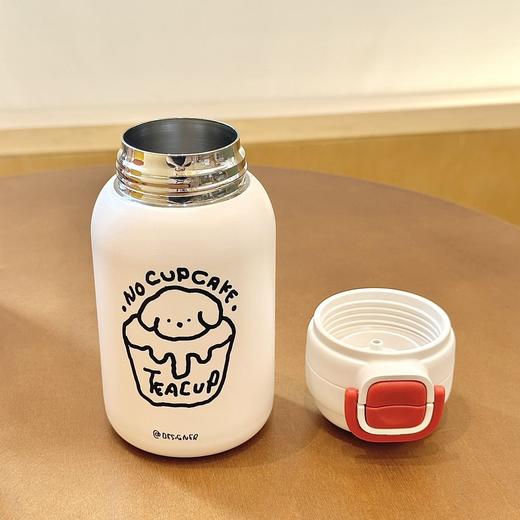 【高颜值吸管水杯】316不锈钢保温杯高颜值儿童双饮弹跳杯便携户外学生吸管水杯。ya 商品图2
