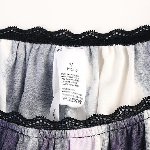美奈川睡衣女家居服套装水墨印花莫代尔蕾丝裙 JJ28193 商品图14