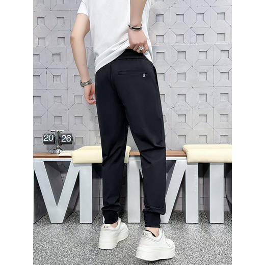 简约纯色长裤修身松紧腰休闲男裤  KDZC-26033 商品图2