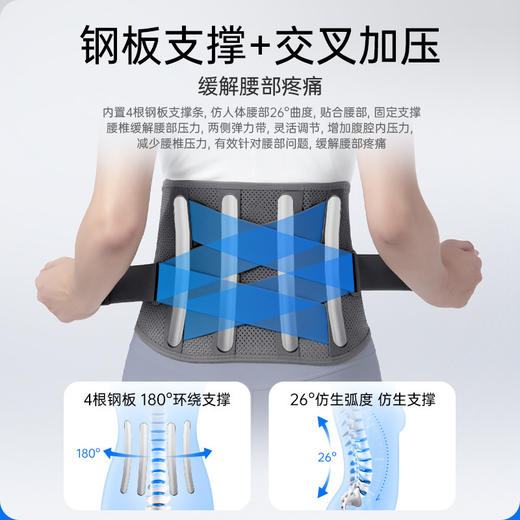 可孚医用护腰带腰间盘突出腰椎腰肌劳损男士女士保暖久坐专用腰托 商品图3