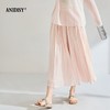 丝滑牛奶珠光感高腰松紧腰纯色半身裙 商品缩略图1