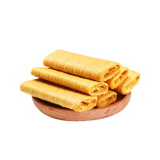 【层层酥脆！香甜轻盈】咖啡黑巧轻脆夹心蛋卷零食咸蛋黄下午茶网红轻脆酥80g。xa 商品图4