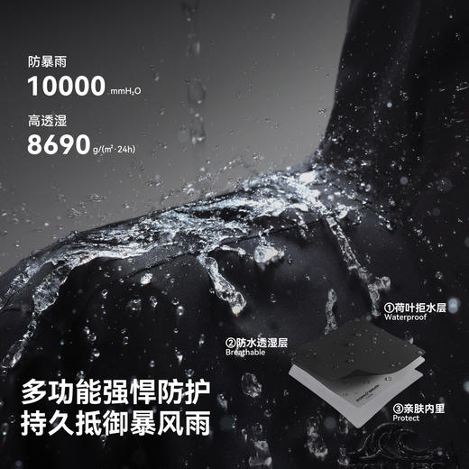 伯希和三合一冲锋衣女2026新款防风防水可拆卸户外运动春季外套男 商品图1