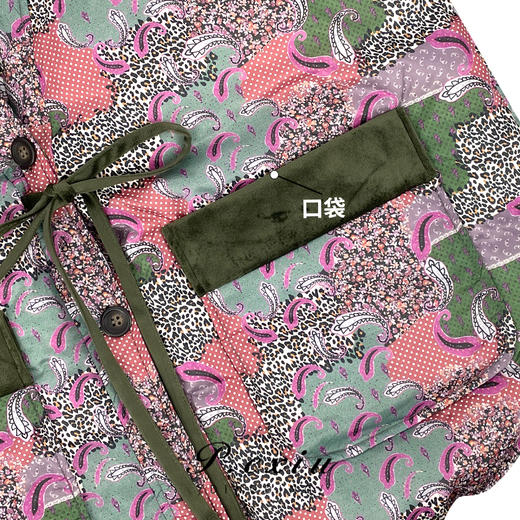 潘依绣丁丁宠粉PanYiXiu/潘依绣【花罗】新中式国风V领撞色外套 MJ917 商品图3