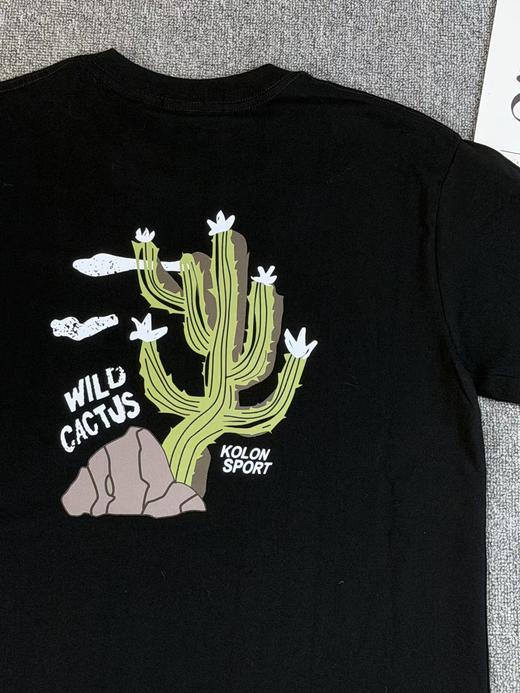 F032347仙人掌印花短袖T恤男女同款宽松情侣半袖T恤 商品图8