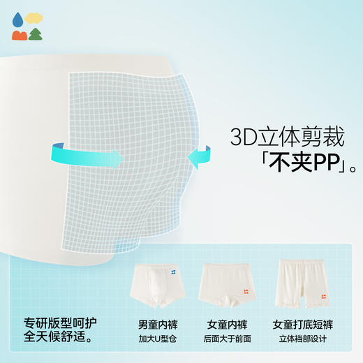 【儿童天丝羊毛内裤】森林棠新款舒弹亲肤男童女童平角短裤安全裤2条装23761435 商品图2