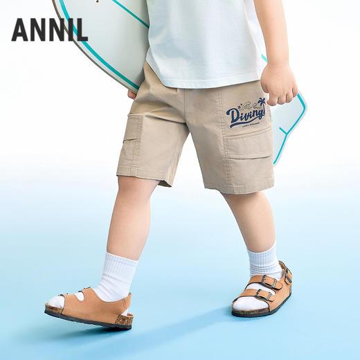 【实体店同款】男童全腰梭织中裤夏季新款安奈儿童装XB626177 商品图1
