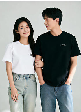 男女同款【JEEP SPIRIT莱赛尔天丝T恤3535款-凉感抑菌驱蚊】50支纱罗马布 丝光工艺 不缩水不变形 冰凉感 10A级抗菌、驱蚊、消臭、防螨