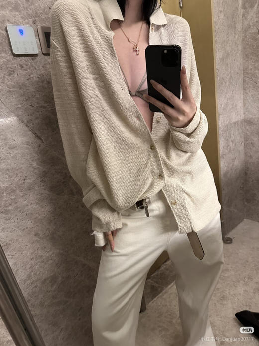 【秒杀价已调 直接拍】RL 老钱松弛感 亚麻针织开衫 男女同款 女生穿也太好看了 商品图7