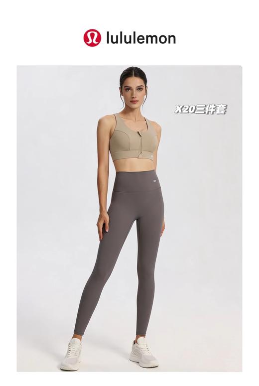 F032355前拉链防震内衣+T恤+瑜伽裤运动瑜伽三件套 商品图8