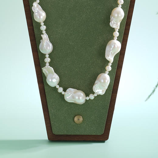 子佩集【幻涡珠华】银S925珍珠惜王妃项链【BLKXL003】2.5-5.5mm小珠14-18mm巴洛克珠2601 商品图1