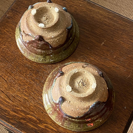 【苏州】日本中古粗陶手作器皿 大泪釉带签章 X1521 商品图2