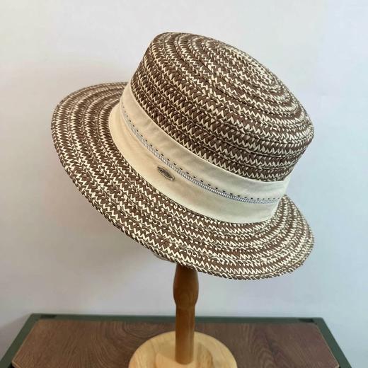 雀说法式复古平顶草帽女春夏海边度假沙滩帽防晒遮阳网红大檐麦秆礼帽ALWJSWH-871914 商品图1