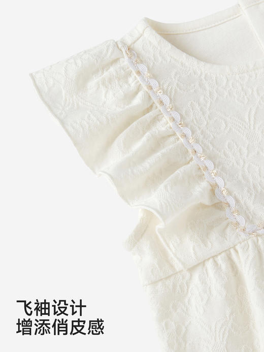 英氏女宝宝连体衣周岁宴礼服夏季新款婴儿外出服哈衣YRHBJ2S011A 商品图2