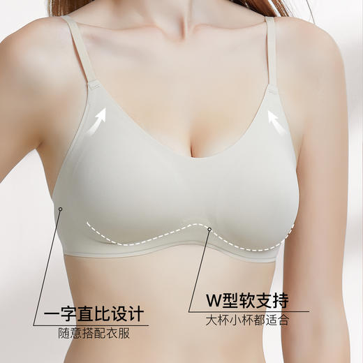 【第二件 0 元｜ 满2件 5 折】【A/B杯通用杯】【秀黛】小巧舒适细带背心聚拢贴合不空杯W5116053T【门店同款】 商品图2