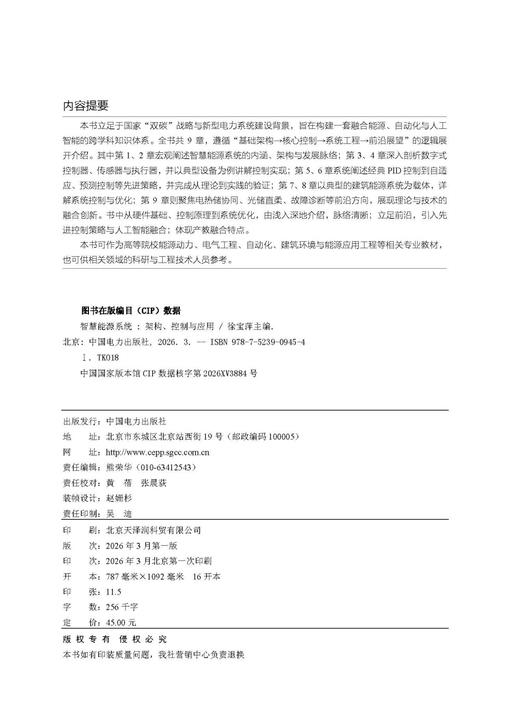 智慧能源系统——架构、控制与应用 商品图3