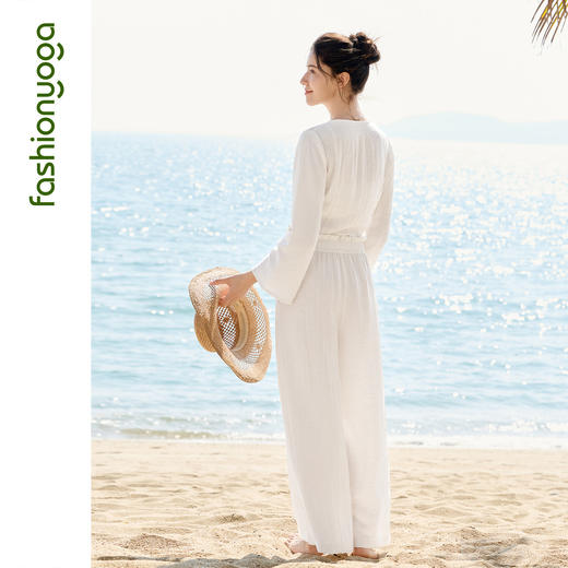 FM16914禅风亚麻修身长裤 商品图13