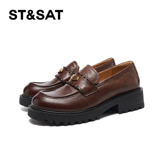 星期六26春新款休闲百搭厚底乐福鞋SSE1111019 商品图3