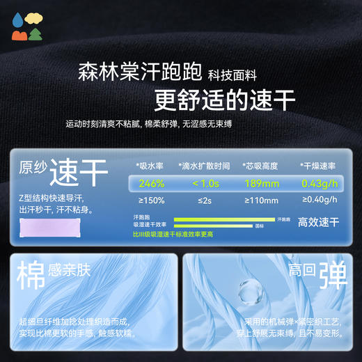 【运动polo短袖T恤】森林棠26夏款汗跑跑高弹不闷汗儿童简约休闲上衣40162002 商品图4