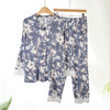 美奈川睡衣女水墨印花套装长袖上衣长裤家居服套装可外穿  JJ28191 商品缩略图2