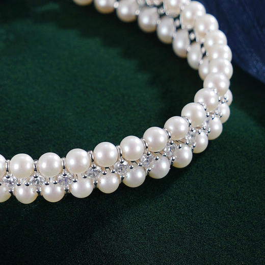 子佩集【璀璨人生】银S925珍珠惜王妃手链【MZSL001】3.5mm珠双排珠2601 商品图1