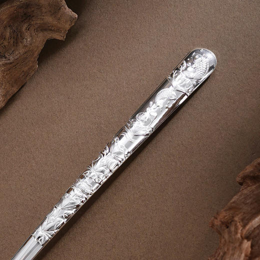 子佩集【莲开福续】银S999摆件【YH006600016】餐具鱼莲勺子2601 商品图1
