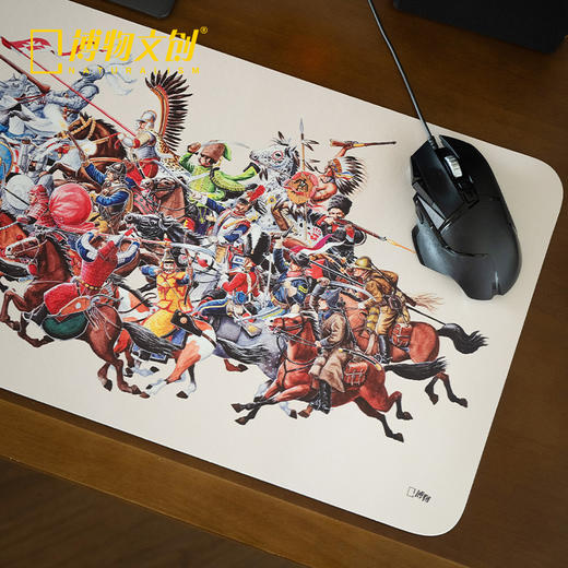 博物文创 世界历代骑兵群像鼠标垫 博物杂志原创插画鼠标垫桌垫 礼物 电脑配件 商品图4