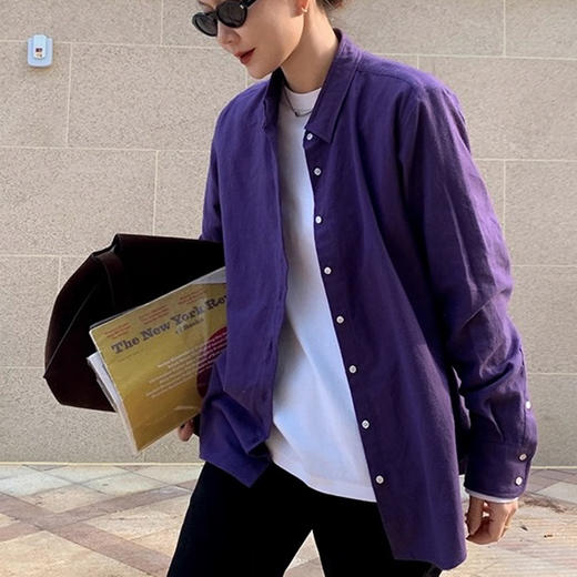 【时尚气质春款衬衫合集】超显瘦收腰掐褶衬衫，大气廓形府绸衬衫，内搭外穿两相宜 商品图9