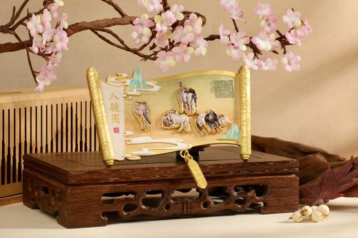 八骏图·金属磁吸卷轴冰箱贴 商品图0