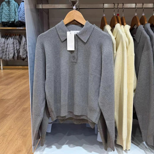 丁摩 春季女装柔滑棉质POLO领条纹针织衫毛衣毛衫6ZF-484503 商品图3