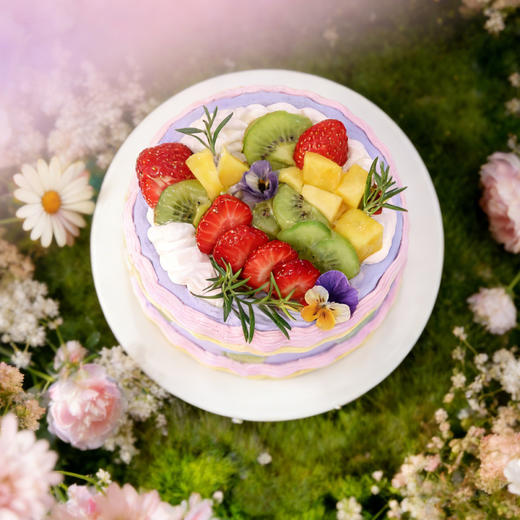 【白日蓝梦】少女心动物奶油蛋糕蓝莓茉莉抹茶三层夹心生日蛋糕26新款 商品图2