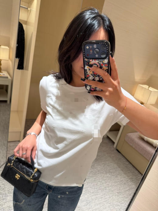 323-4 高货 看相册 真香 女士白色刺绣短袖 商品图2