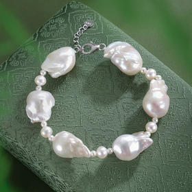 子佩集【幻涡珠华】银S925珍珠惜王妃手链【BLKSL003】2.5-5.5mm小珠14-18mm巴洛克珠2601