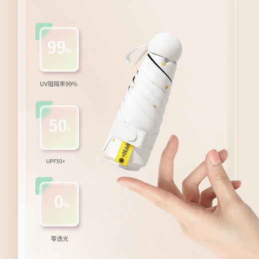 女明星晒不黑的秘密！29.9抢【三浦植造MINI爱心胶囊伞】！UPF50+硬核防晒，40℃狂晒不黑！ 商品图2