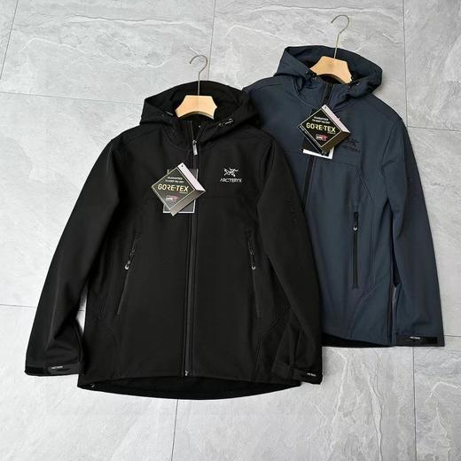 F032314春季加绒软壳三防功能连帽冲锋衣拉链长袖外套 商品图3