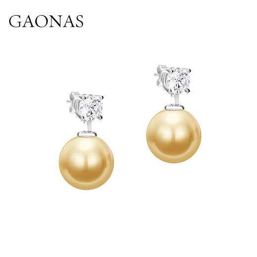 GAONAS 高纳仕 金珠耳钉 王妃气质11784EGO 商品图1