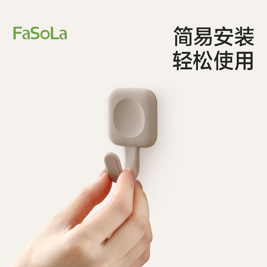 FaSoLa挂钩强力承重墙壁贴厨房门后无痕挂钩宿舍墙壁免打孔粘钩 商品图7