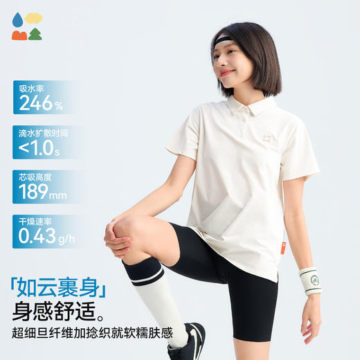 【成人棉感速干polo短袖】森林棠26夏款汗跑跑男女同款休闲简约通勤百搭运动衫40162003 商品图1