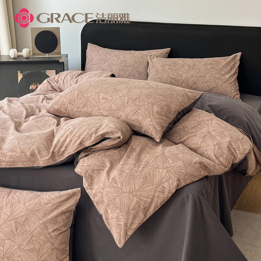 洁丽雅（Grace)纹承世韵.全棉加厚磨毛四件套JLY25801 商品图3
