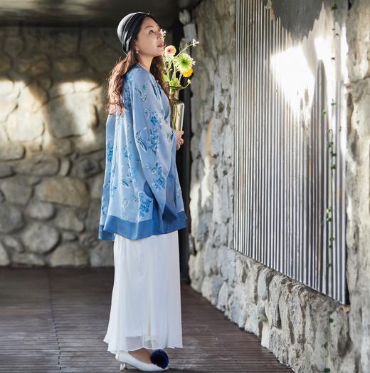 【林栖设计小店】花间蝶|桑蚕丝国风气质改良氅衣2026夏新款衬衣1962075 商品图2