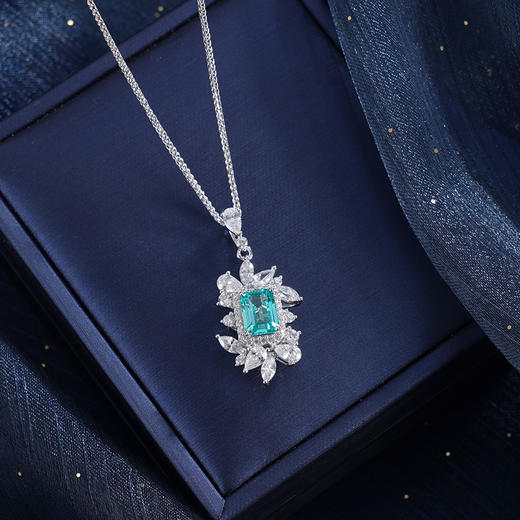 子佩集【幸馥恒常】银S925套链【PM2232-XF】项链培育宝石帕拉伊巴蓝碧玺2601 商品图0