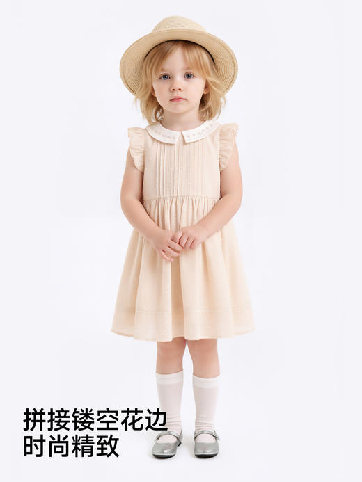 英氏女童连衣裙夏季新款女孩背心裙甜美透气法式裙子YRLCJ2S028A 商品图4