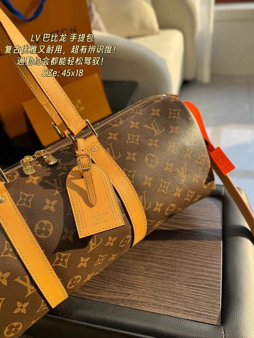 F032357老花帆布大号旅行袋手提斜挎单肩手提包 商品图4