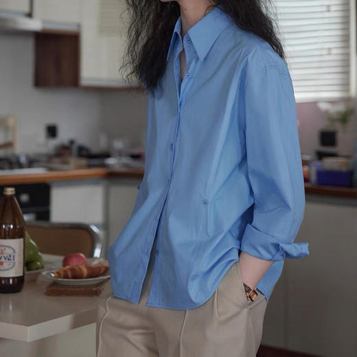 【时尚气质春款衬衫合集】超显瘦收腰掐褶衬衫，大气廓形府绸衬衫，内搭外穿两相宜 商品图5