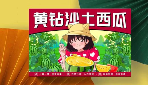 【自营】沙土黄钻西瓜 黄瓤皮薄 单瓜重2.0-3.0斤左右 YT 商品图3