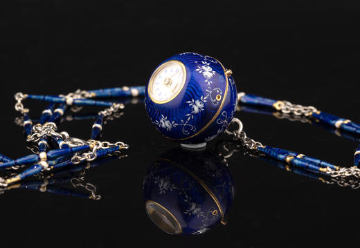 独角鹿西洋古董1910-1920年代瑞士出品球形怀表及原配表链（红色原装盒） 商品图4